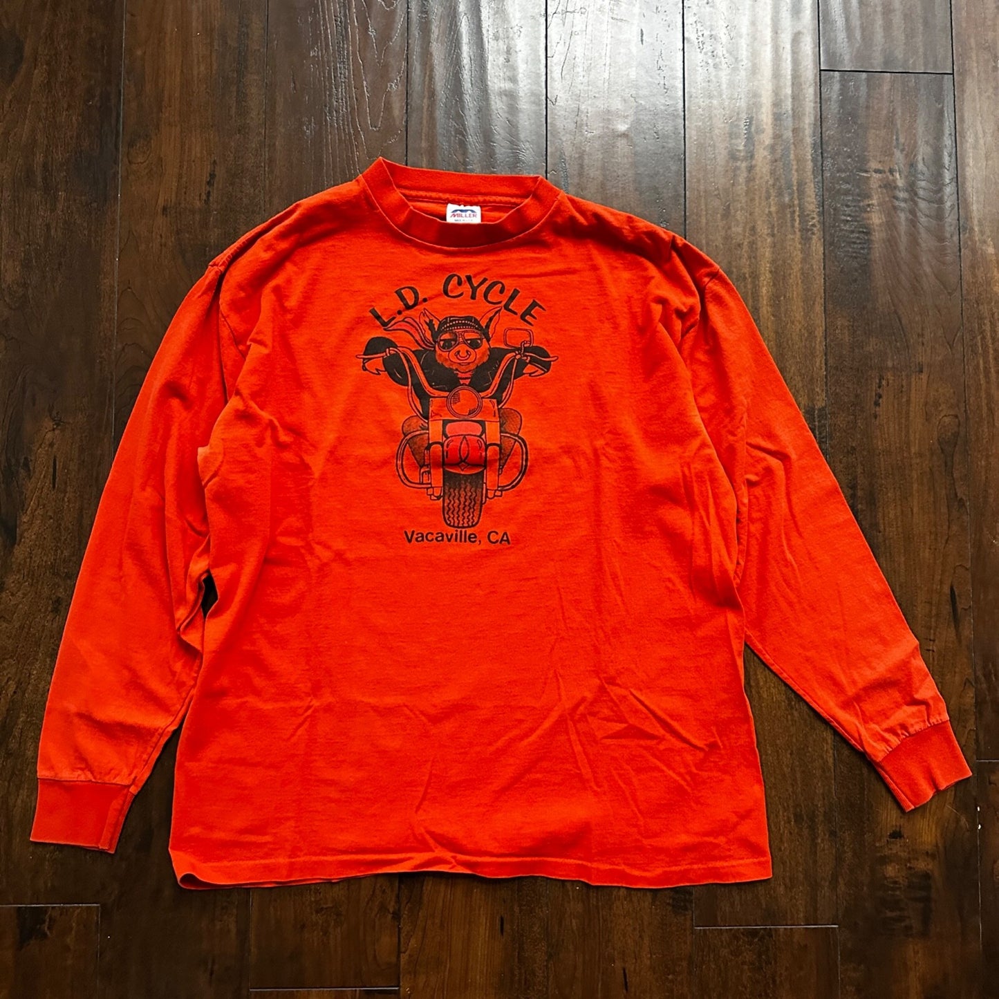 Vacaville California Hog Vintage T Shirt 80s Motorcycle Harley Davidson Pig LD