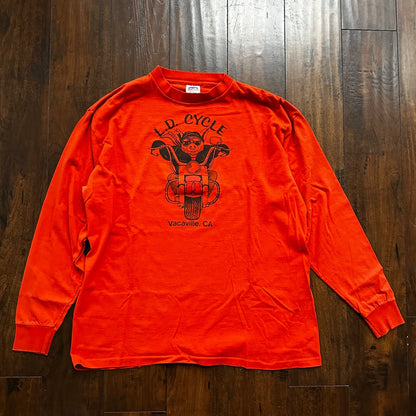 Vacaville California Hog Vintage T Shirt 80s Motorcycle Harley Davidson Pig LD
