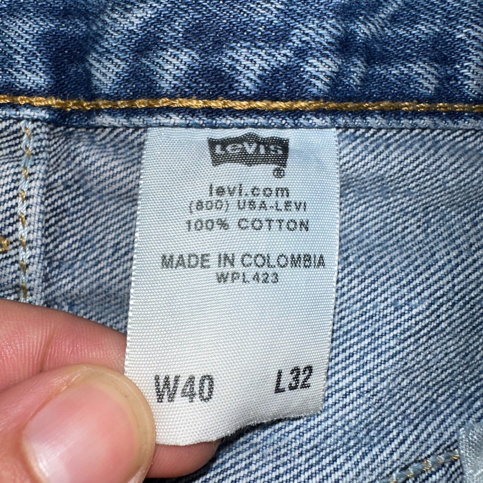 Levis 501 Vintage Y2K 90s XX Straight Leg Jeans Blue Light Wash 40x32 Act 38x31