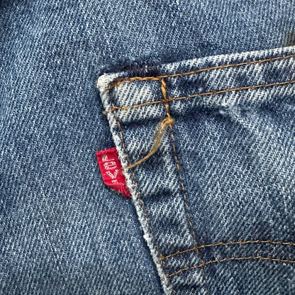 Vintage 80s Levis 505 36x36 USA Blue Jeans 501 Act 34x34 Med Wash