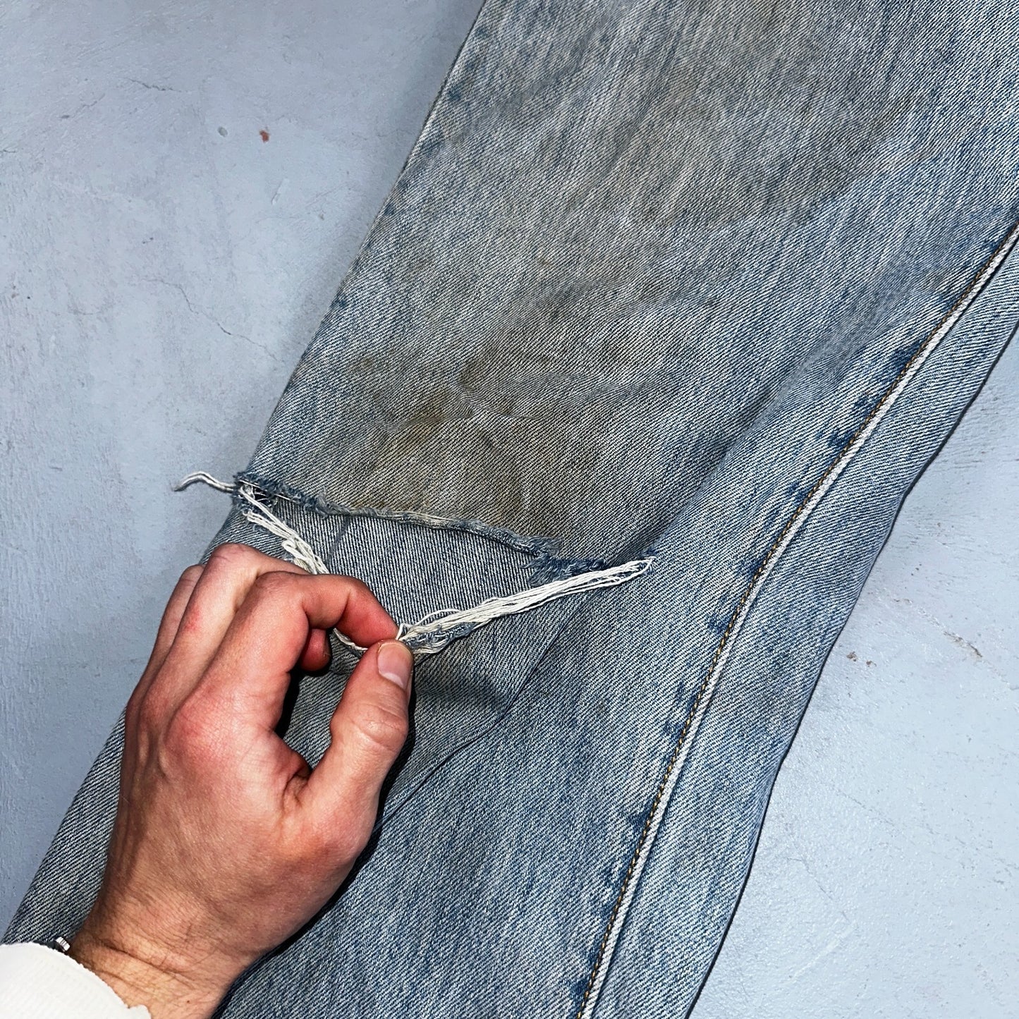 Levis 501 Vintage Y2K XX Straight Leg Jeans Blue Light Wash 35x34 Act 34x34