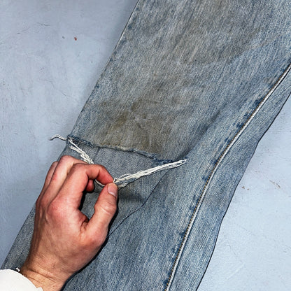 Levis 501 Vintage Y2K XX Straight Leg Jeans Blue Light Wash 35x34 Act 34x34