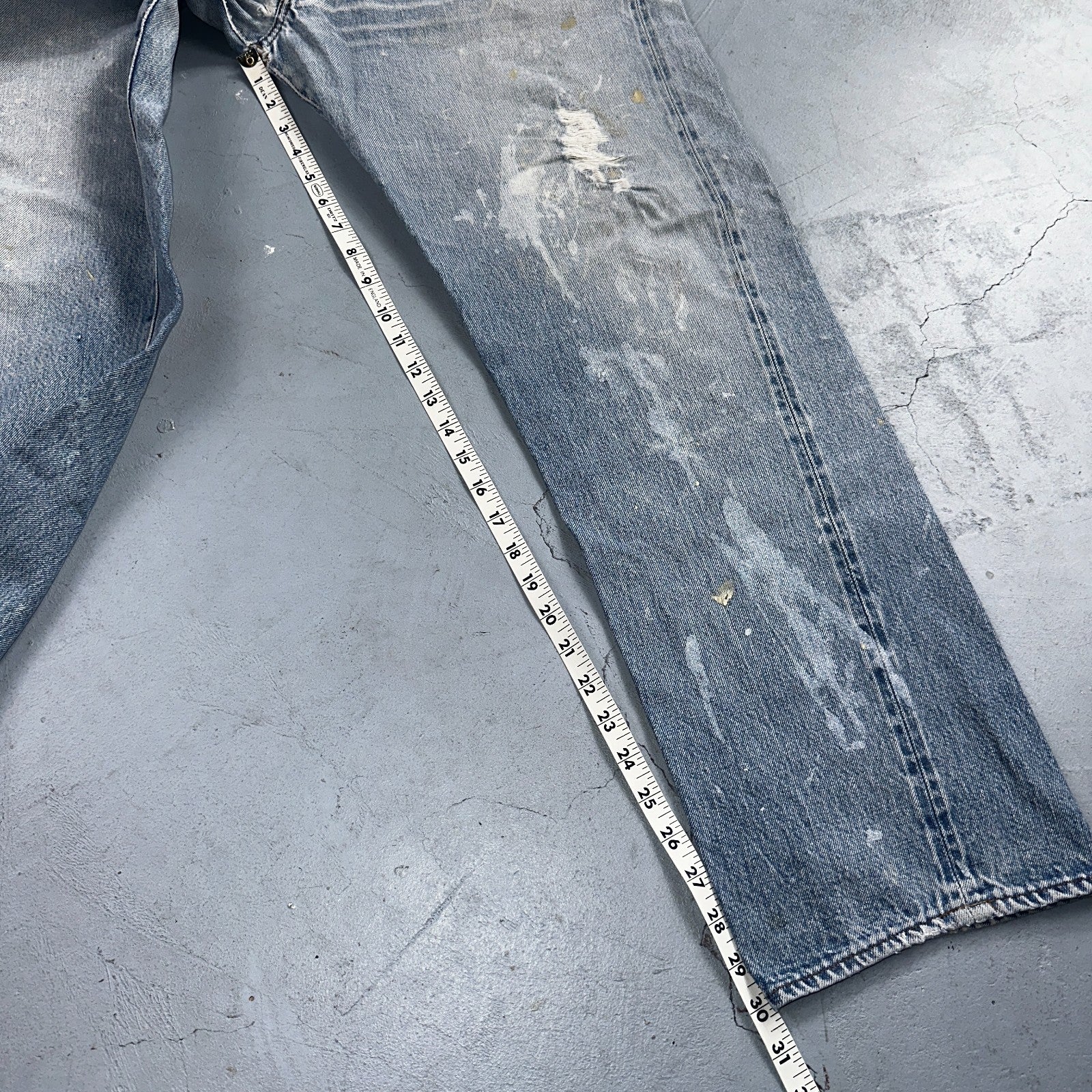 Levis 501 Vintage 80s Redline Selvedge USA XX Jeans Light Wash 40x33 Act 38x30