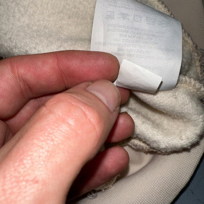 Nike Sweatshirt Womens XS Center Check Hoodie Beige White Tag Swoosh Stained