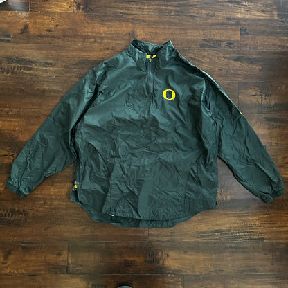 Vintage Nike Quarter Zip Windbreaker Jacket Nylon L Oregon Ducks Korea 90s Y2K