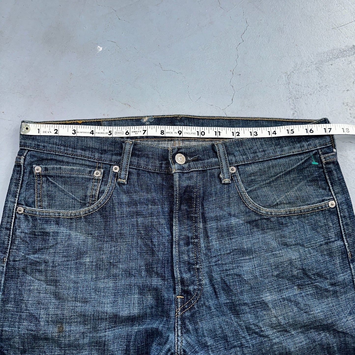 Levis 501 Vintage Y2K XX Straight Leg Jeans Blue Med Wash 33x34 Act 34x32