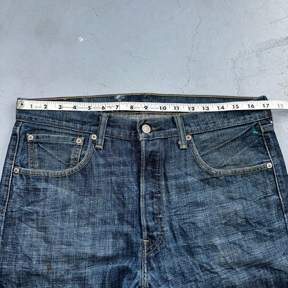 Levis 501 Vintage Y2K XX Straight Leg Jeans Blue Med Wash 33x34 Act 34x32
