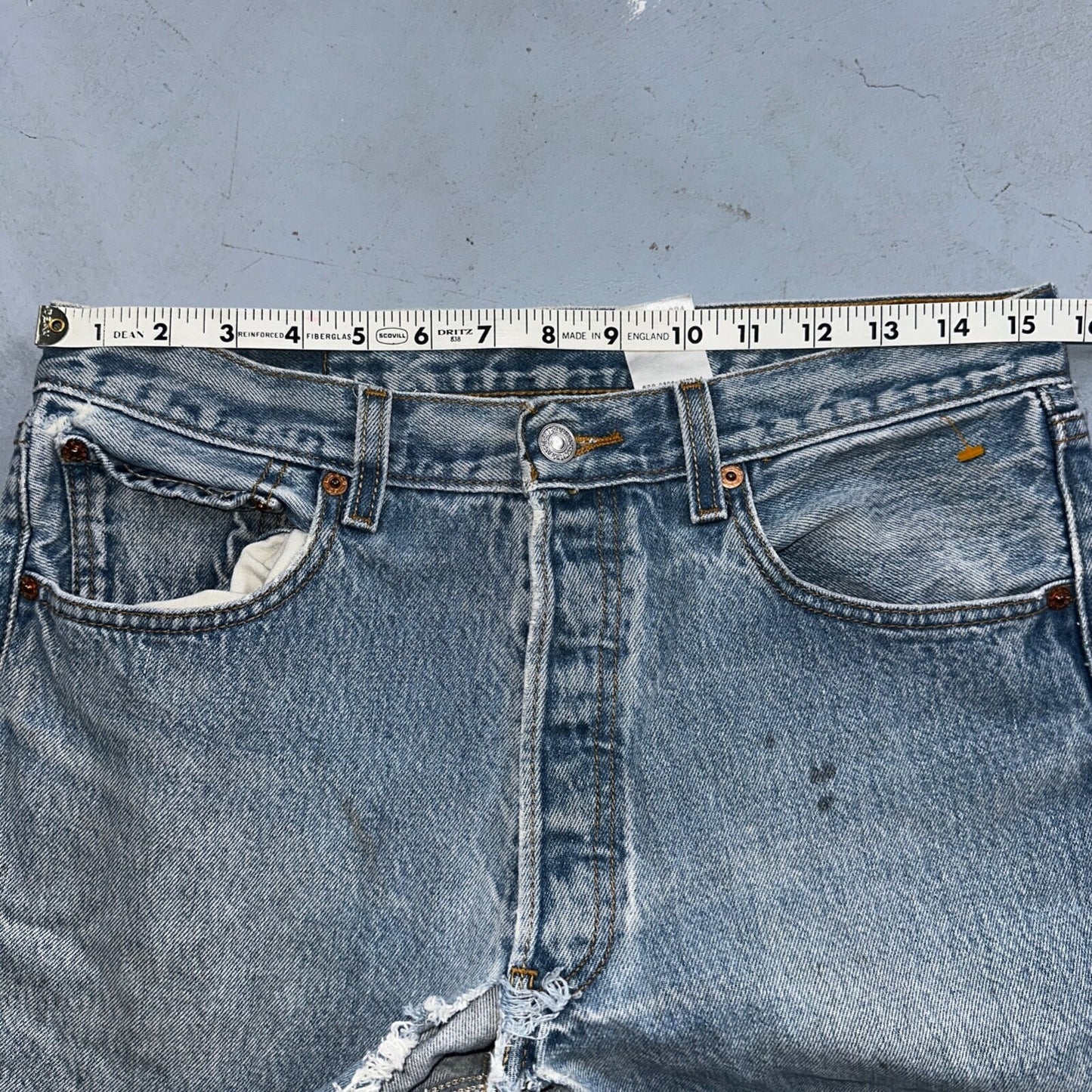 Levis 501 Vintage Y2K XX Straight Leg Jeans 33x36 Light Wash 2000s Act 31x32