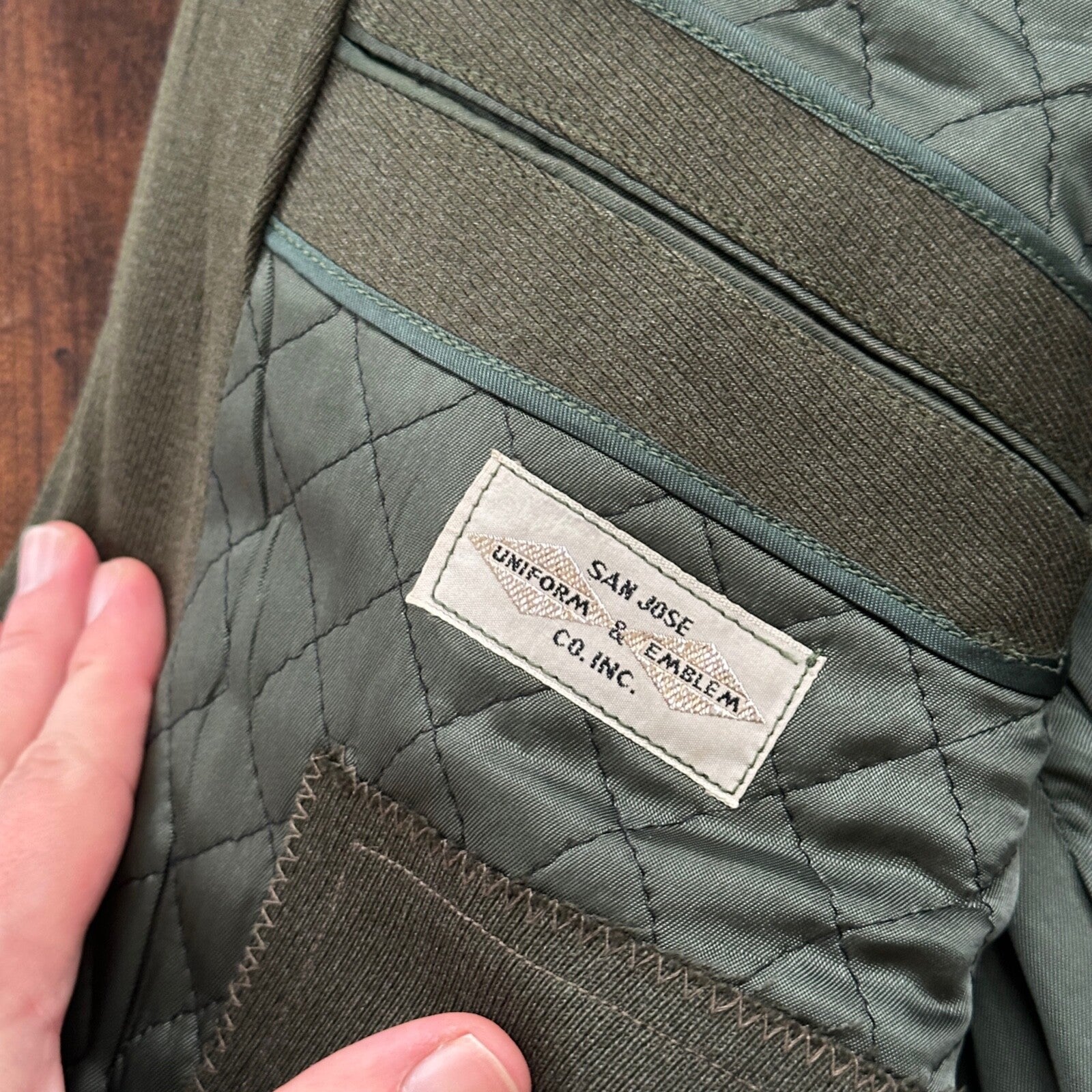 WWII Nurse Uniform Green Wool Cropped 1940s Vintage Jacket Air Force USA Talon