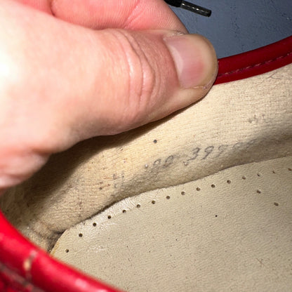 SAS Bounce Red Leather Lace Up Comfort Women's Shoes Sz 8 VTG 80s