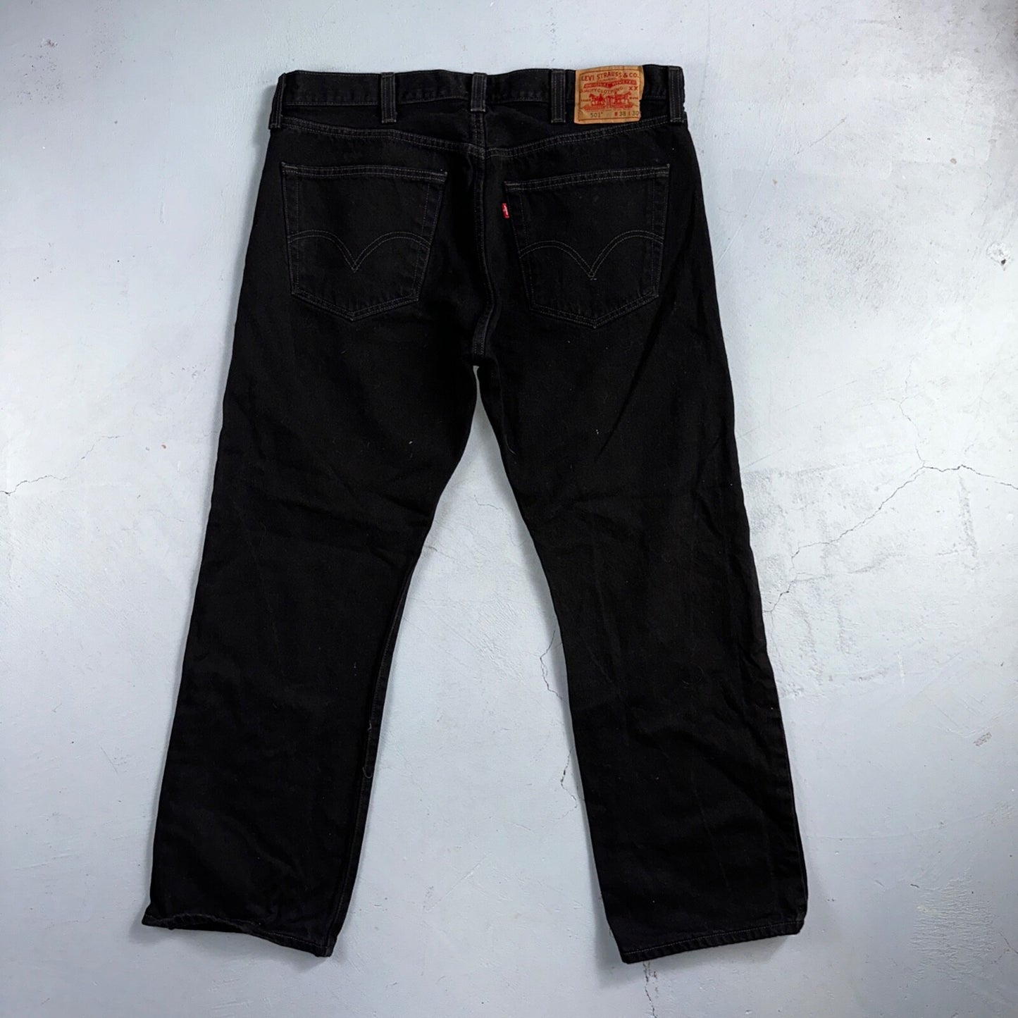 Levis 501 Vintage Y2K Mexico XX Straight Leg Jeans Black Dark Wash 38x30