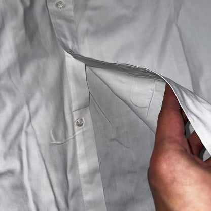 Disney Fashions Pure White VTG Pinpoint Oxford Button Dress Shirt Mens 17