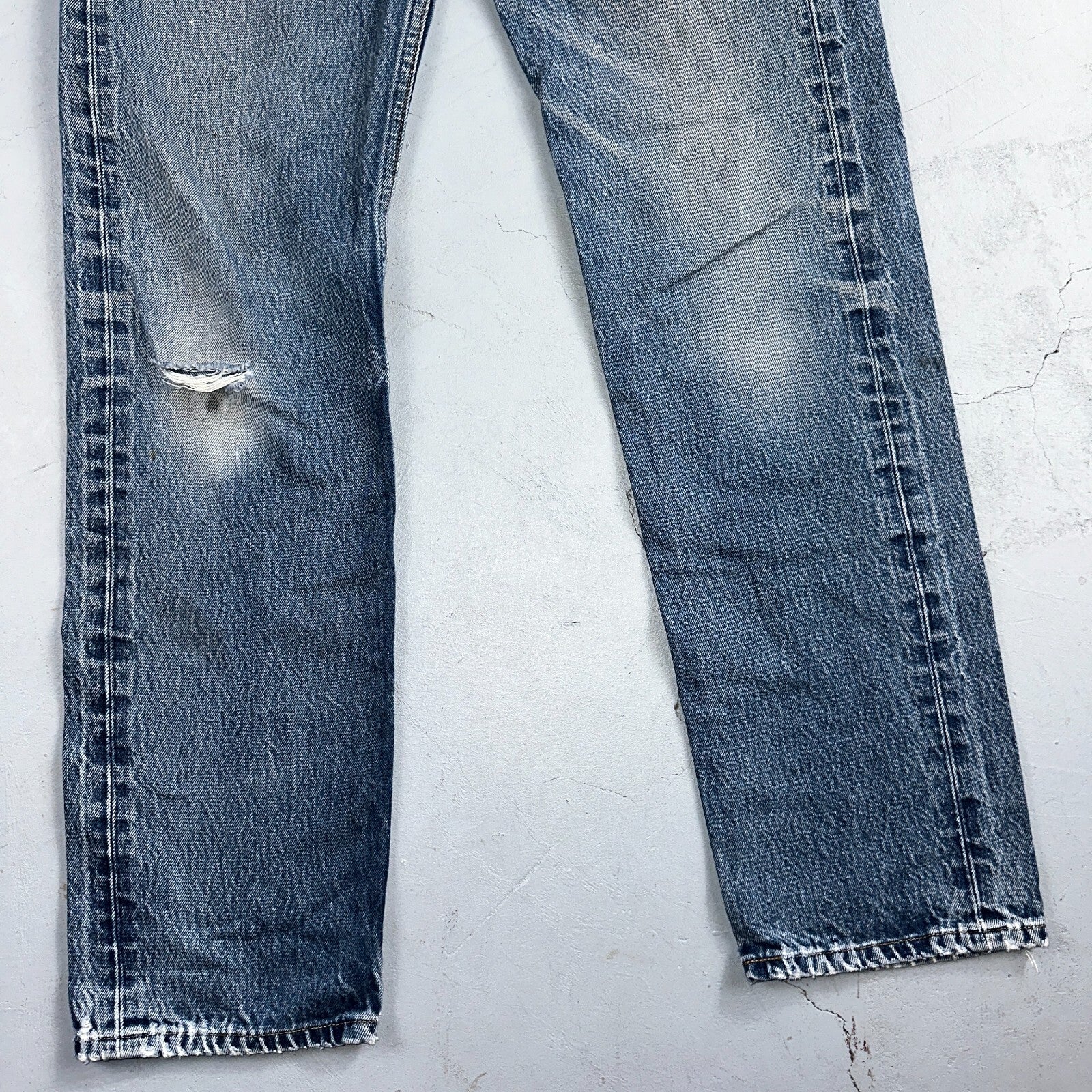 Levis 501 Vintage 90s USA XX Straight Leg Jeans Blue Med Wash 34x38 Act 31x33
