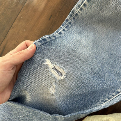 Levis Vintage 80s Redline Selvedge USA 501 Light Wash Jeans 70s 30x32 Act 28x29