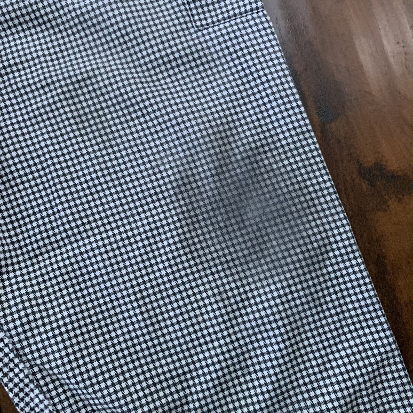 Natural Comfort Uniform Pants  Houndstooth Drawstring Thrashed XL VTG Y2K