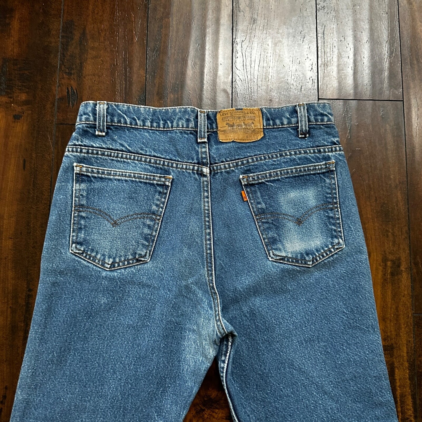 Levis 517 Vintage 90s USA Orange Tab Bootcut Flare Blue Jeans 35x30 Act 32x28