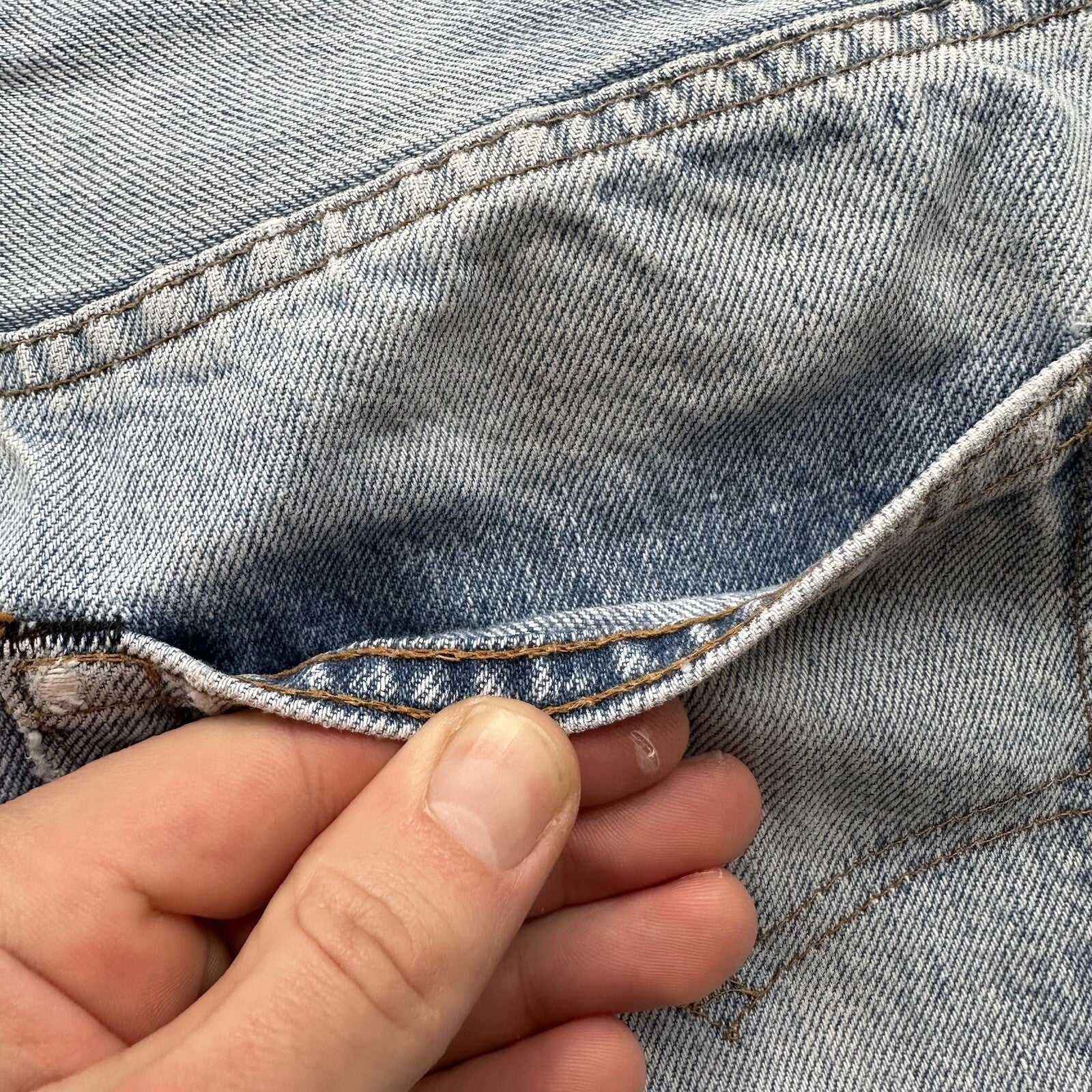 Levis Vintage 80s Redline Selvedge USA 501 XX Jeans Light Wash 33x34 Act 29x29