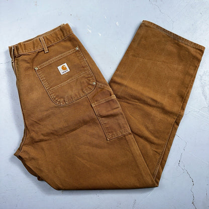 Carhartt VTG Double Knee Carpenter Pants USA B01 Brown Y2K 2014 Act 36x32