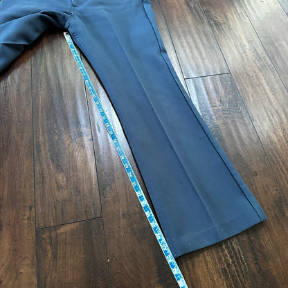 VTG Levis 517 Lot 2 Blue + Brown Polyester Pants Black Gold Tab 34x30 Act 32x28