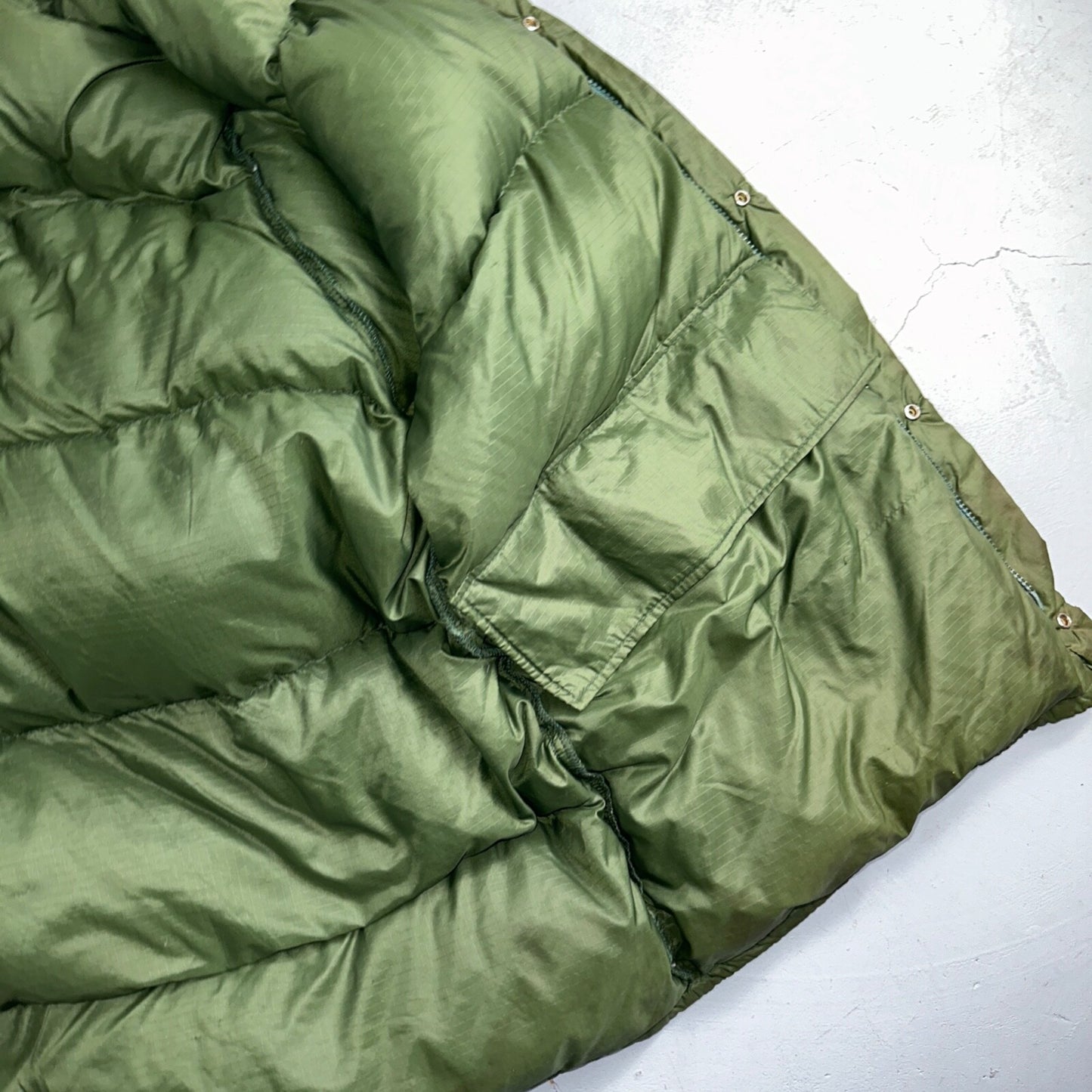 VTG Teton Mountain Coat Goose Down Puffer Coat Green Hunting Hiking 1960s 60s
