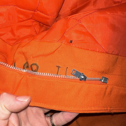 Vtg 50s 60s Hunters Friend Orange L Canvas Hunting Jacket Work Coat Rockabilly