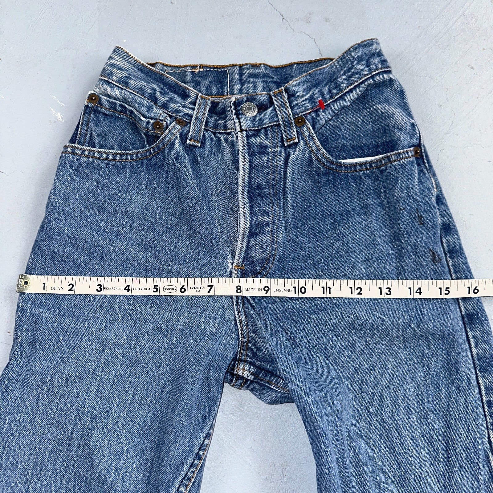 Levis 501 Vintage 80s USA XX Straight Leg Jeans Womens Blue Med Wash Act 22x33