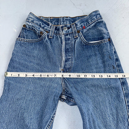 Levis 501 Vintage 80s USA XX Straight Leg Jeans Womens Blue Med Wash Act 22x33