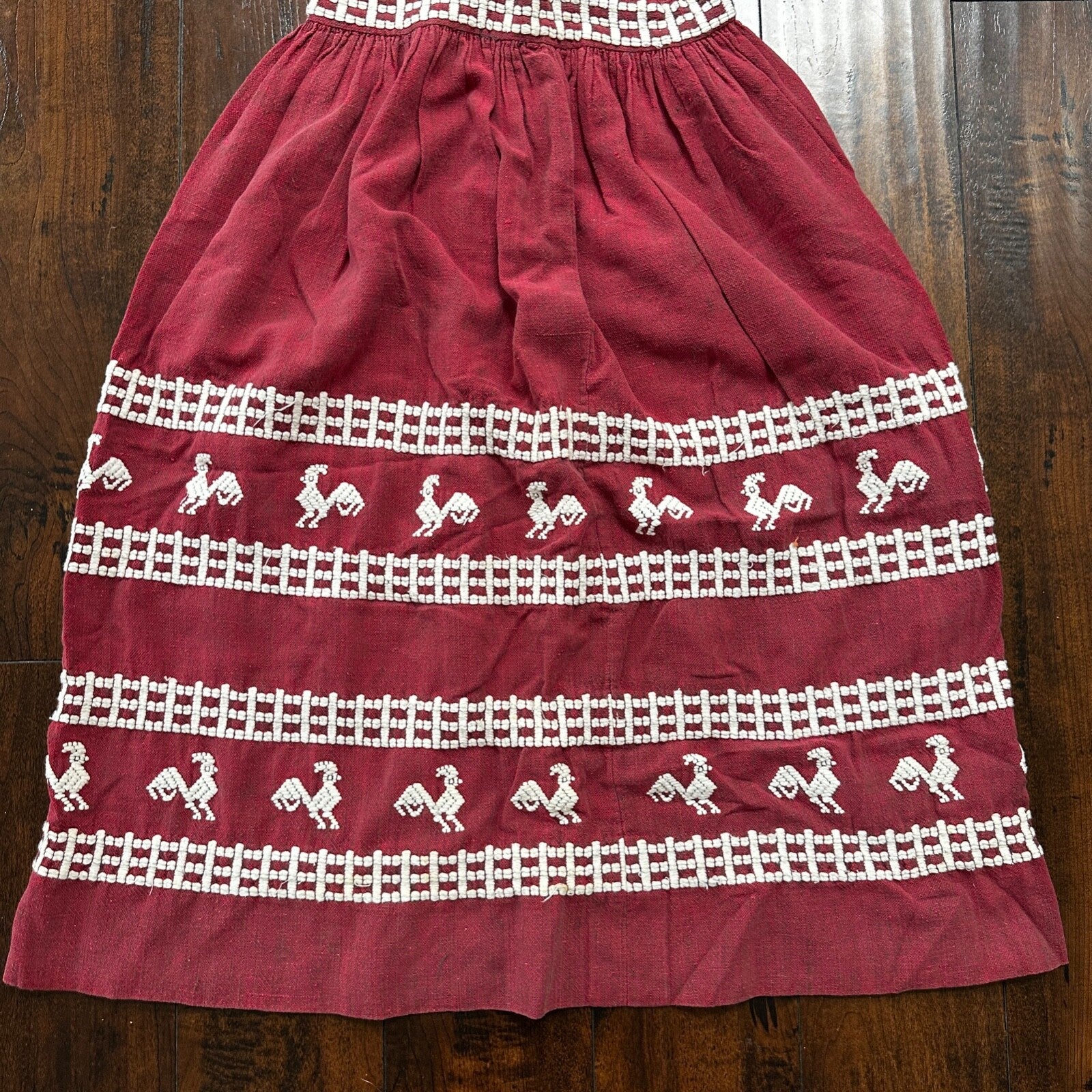 Vintage USA Rockabilly Womens Dress Shirt Skirt 60s 70s Guatemala Rigalt Mexico