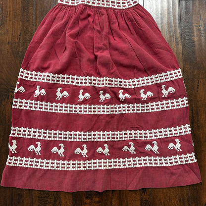 Vintage USA Rockabilly Womens Dress Shirt Skirt 60s 70s Guatemala Rigalt Mexico