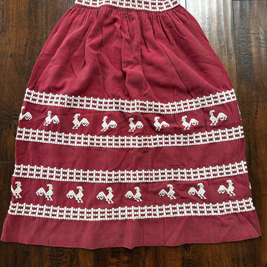 Vintage USA Rockabilly Womens Dress Shirt Skirt 60s 70s Guatemala Rigalt Mexico