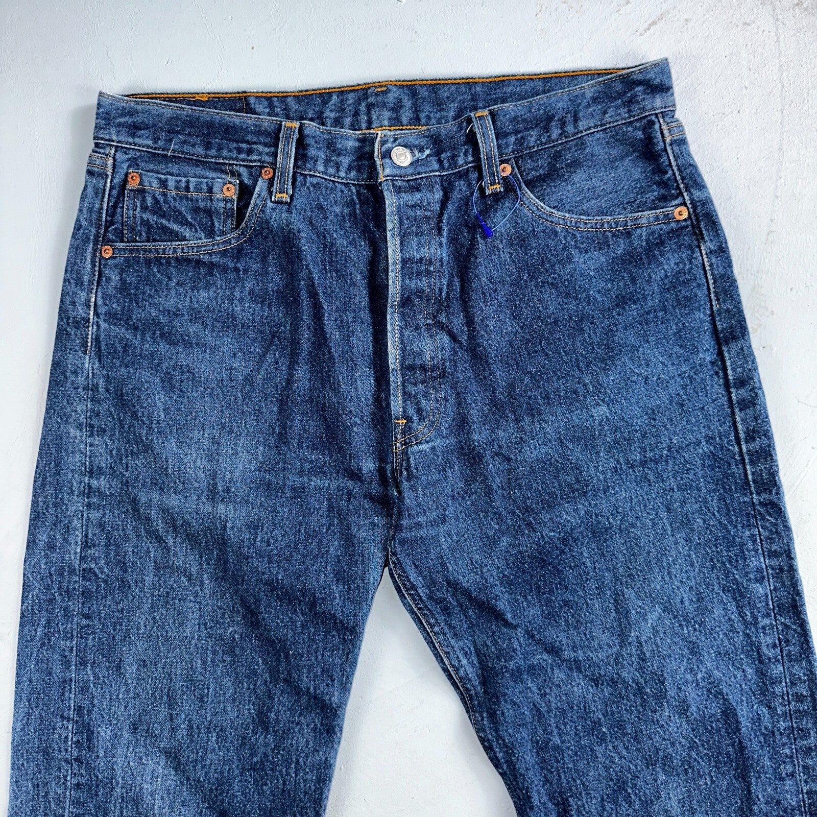 Levis 501 Vintage 90s USA XX Straight Leg Jeans Blue Dark Wash 36x36 Act 34x32