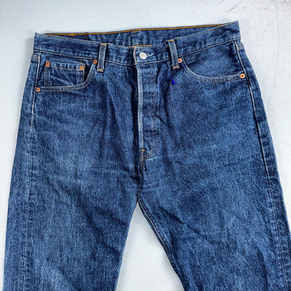Levis 501 Vintage 90s USA XX Straight Leg Jeans Blue Dark Wash 36x36 Act 34x32