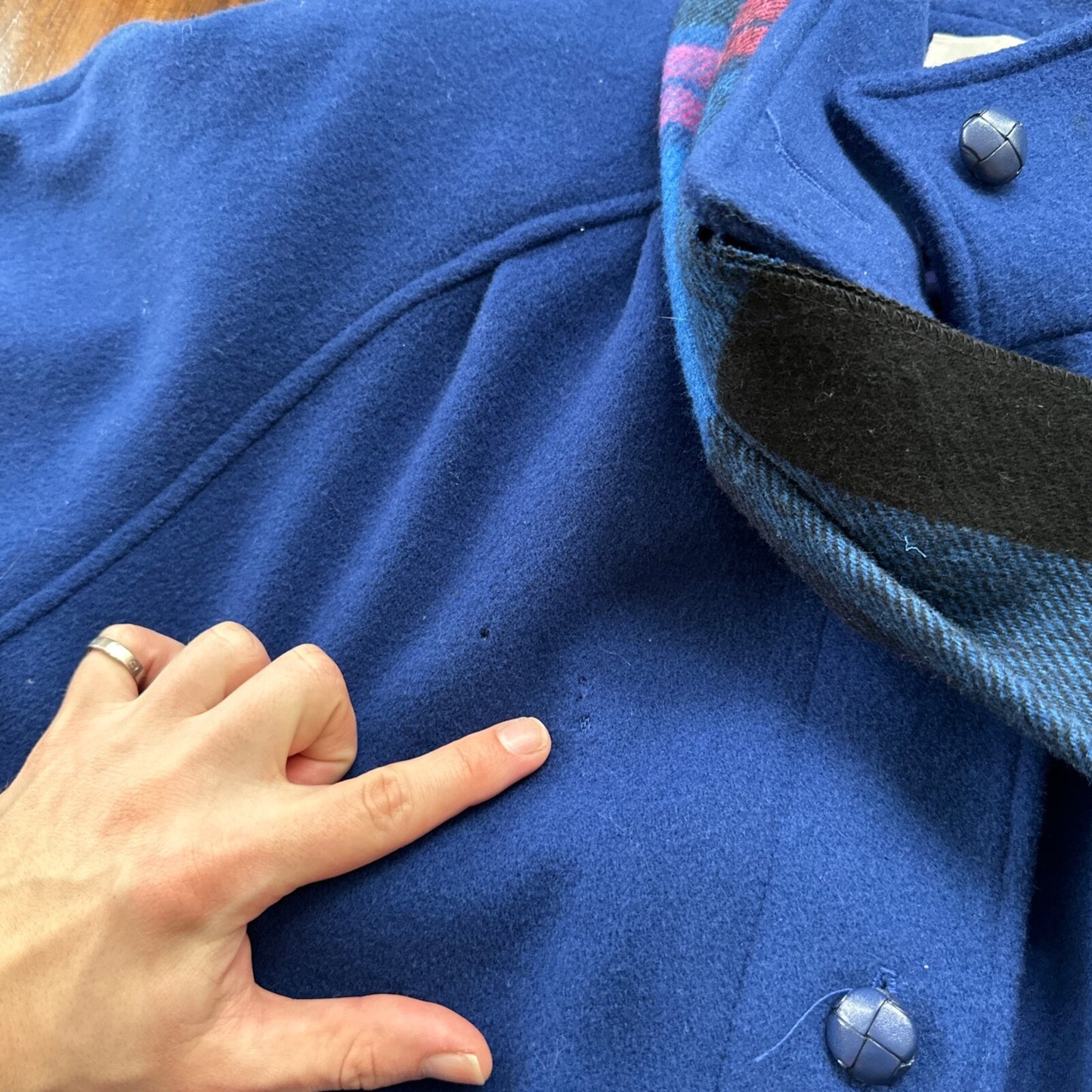 VTG Ferncroft Women's Fleck Blazer Jacket USA Union Made Sz 14 80s Pea Coat