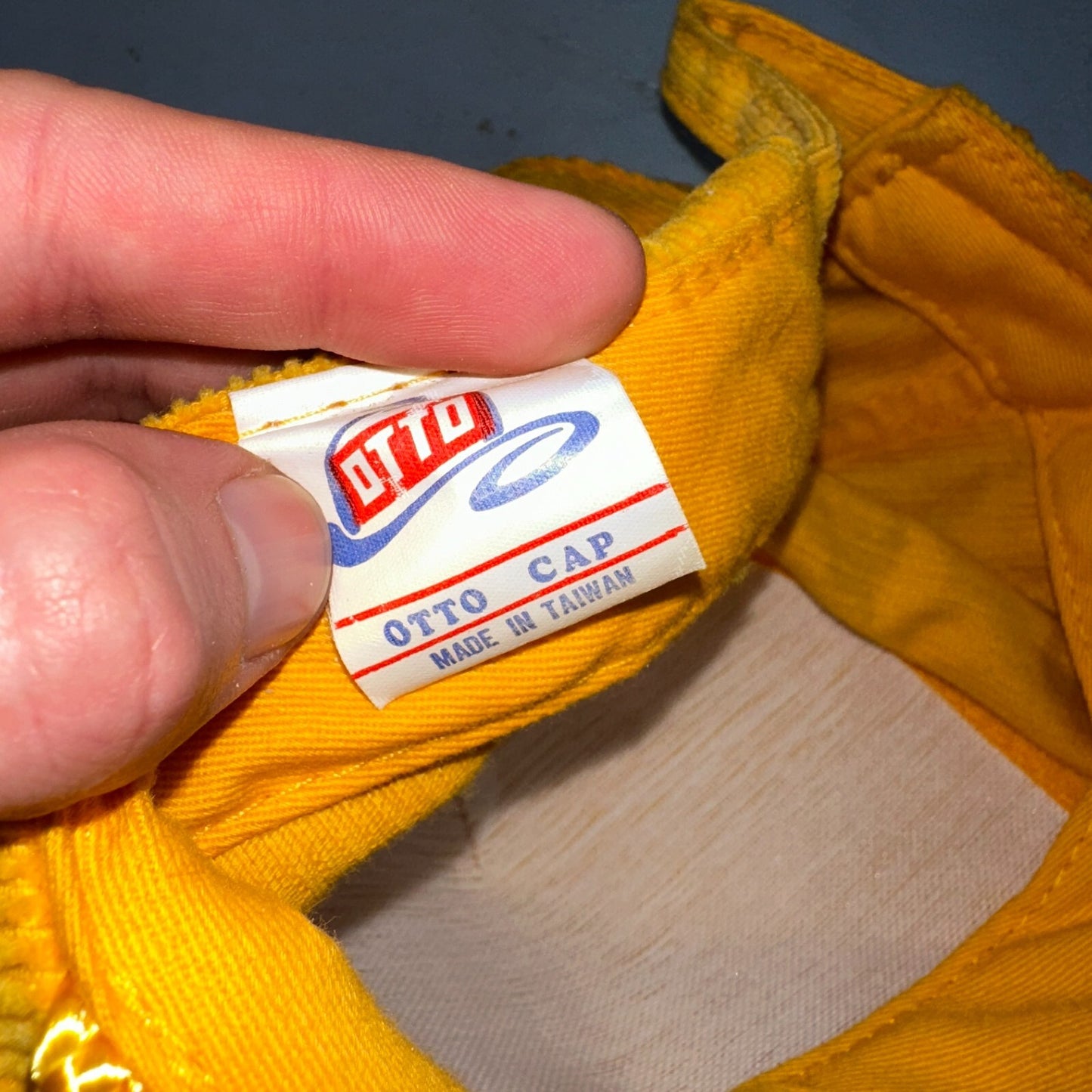 Prosser Football Grid Kids VTG Hat Cap Snapback Yellow Corduroy Otto Trucker Fun