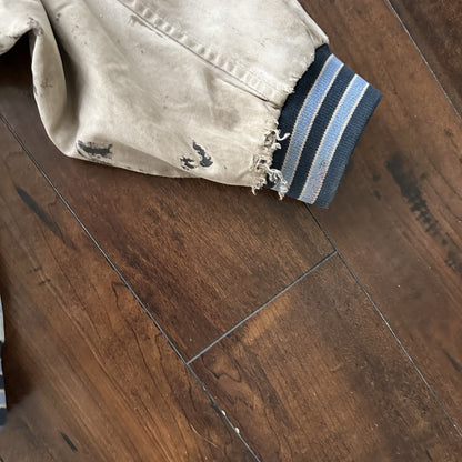 Vintage Oregon 90s Denim Varsity Jacket Bomber Salem Auto NASCAR Racing Thrashed