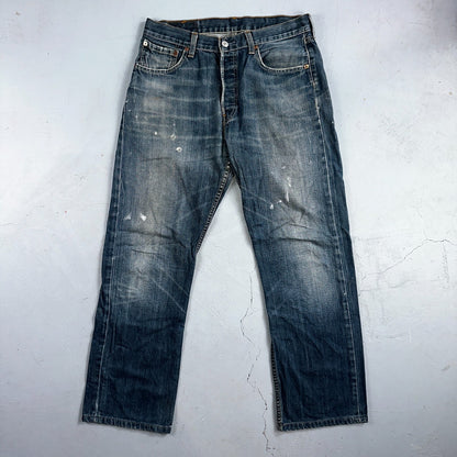 Levis 501 Vintage Y2K XX Straight Leg Jeans Blue Med Wash 33x34 Act 31x28