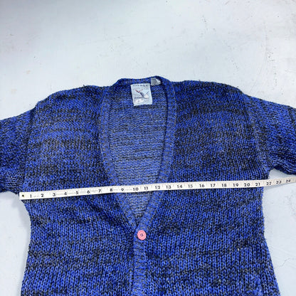 Visage Winter Womans Cardigan Knit Sweater Cozy 80s Active Winter Ramie Purple