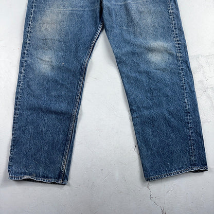 Levis 501 Vintage 90s USA XX Straight Leg Jeans Blue Med Wash 44x32 Act 40x28