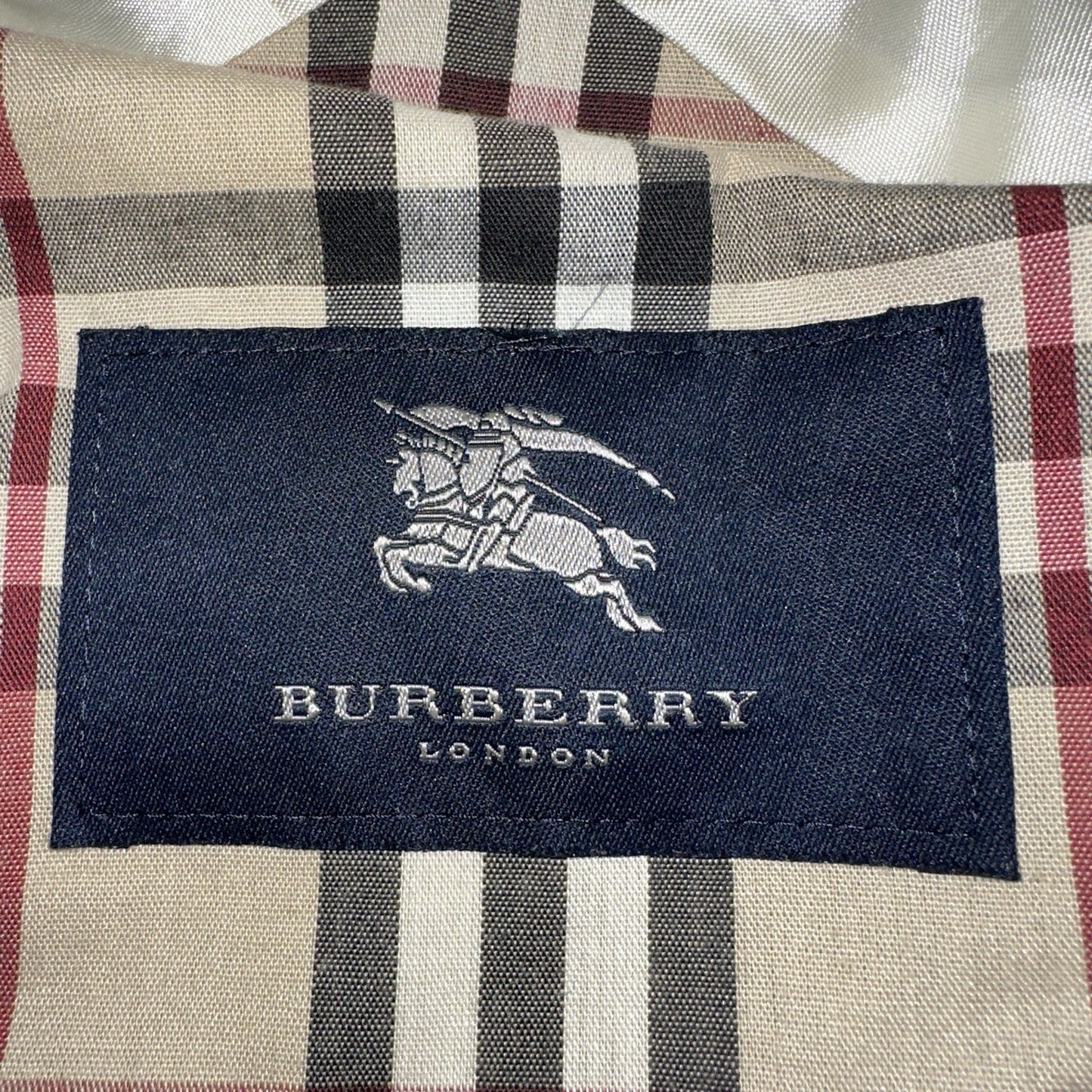 Burberrys VTG London Beige Nova Check Trench Coat Mens Size 44 Regular RARE!