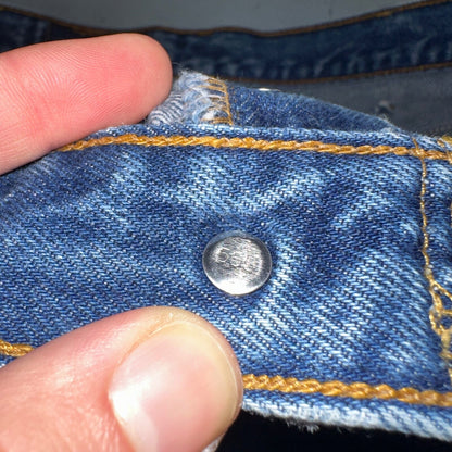 Levis 501 Vintage 90s USA XX Straight Leg Jeans Blue Med Wash 42x32 Act 38x27