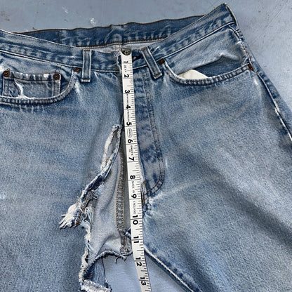 Levis 501 Vintage 80s Redline Selvedge USA XX Jeans Light Wash 32x30 Act 30x28