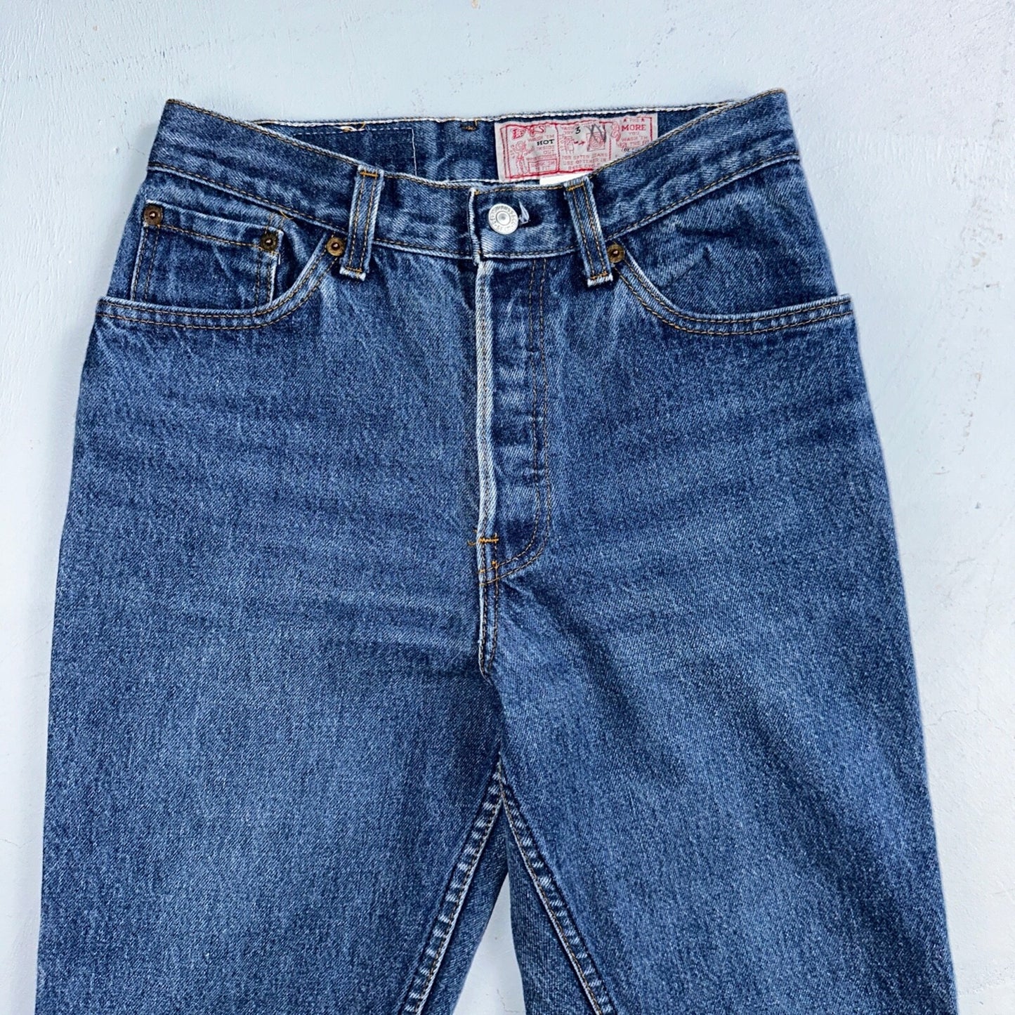 Levis 501 Vintage 80s USA XX Straight Leg Jeans Blue 26501 Med Wash Act 25x27