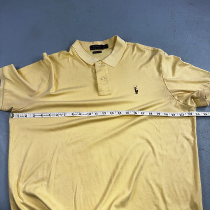 Polo Ralph Lauren Polo Shirt Men Size XL Yellow Short Sleeve Pima Cotton