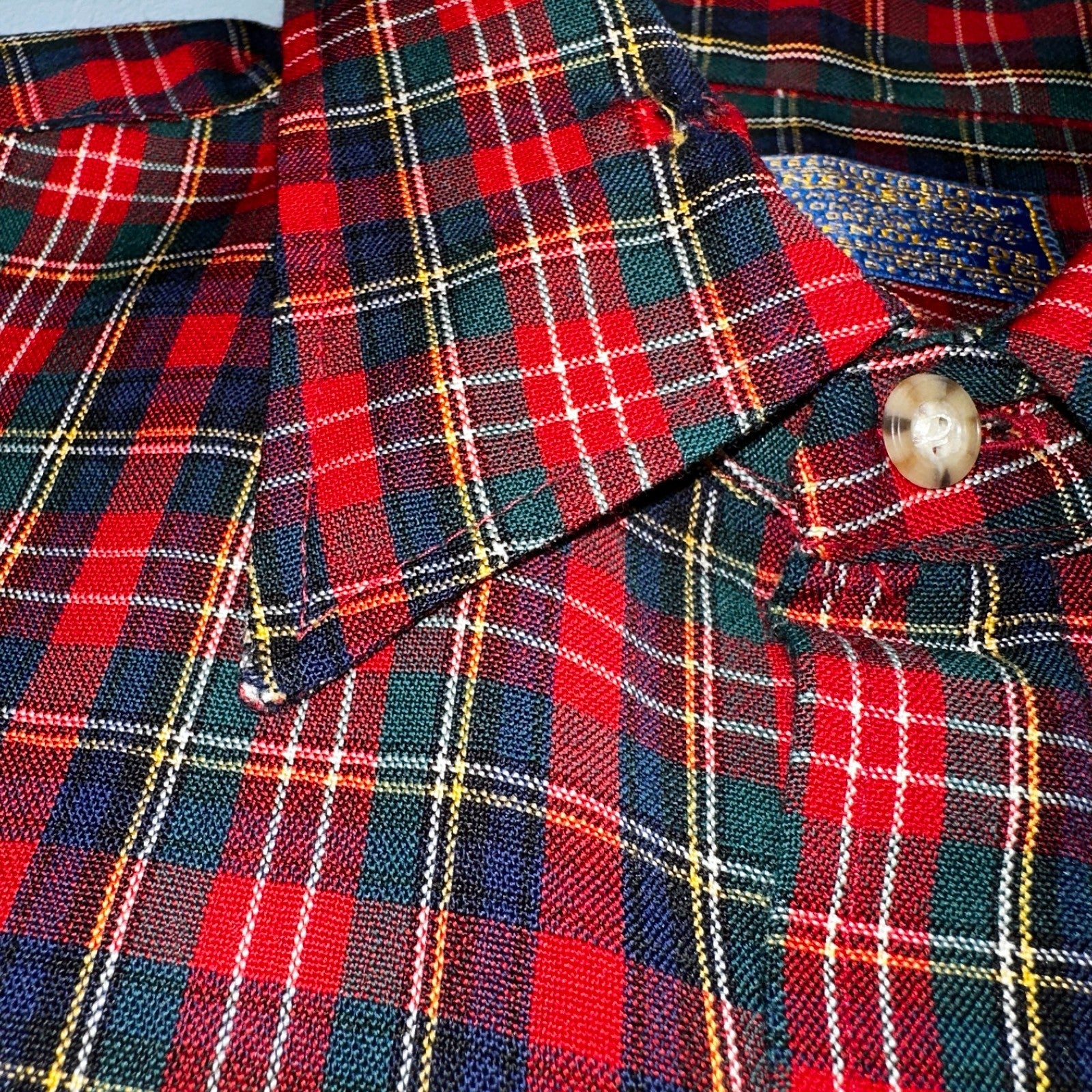 Vintage Pendleton Shirt Mens M Wool Plaid Flannel USA Button 1970s 70s Red