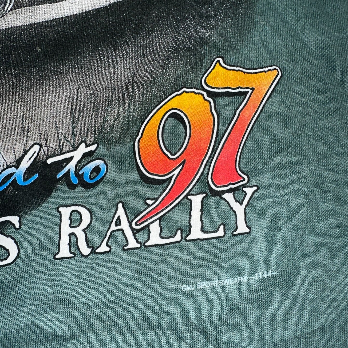 Vintage 1997 Sturgis Motorcycle Rally Big Print T Shirt Large Biker Double Side