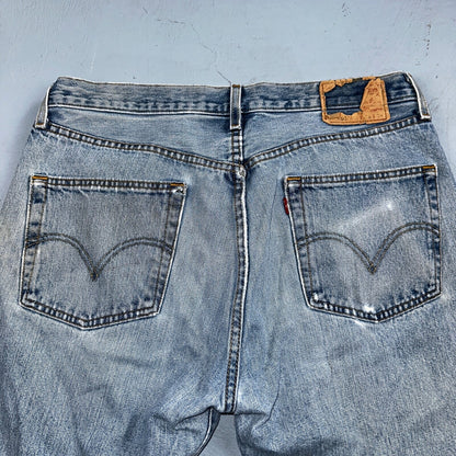 Levis 501 Vintage 90s Mexico Straight Leg Jeans 36x34 Y2K Light Wash Act 34x34