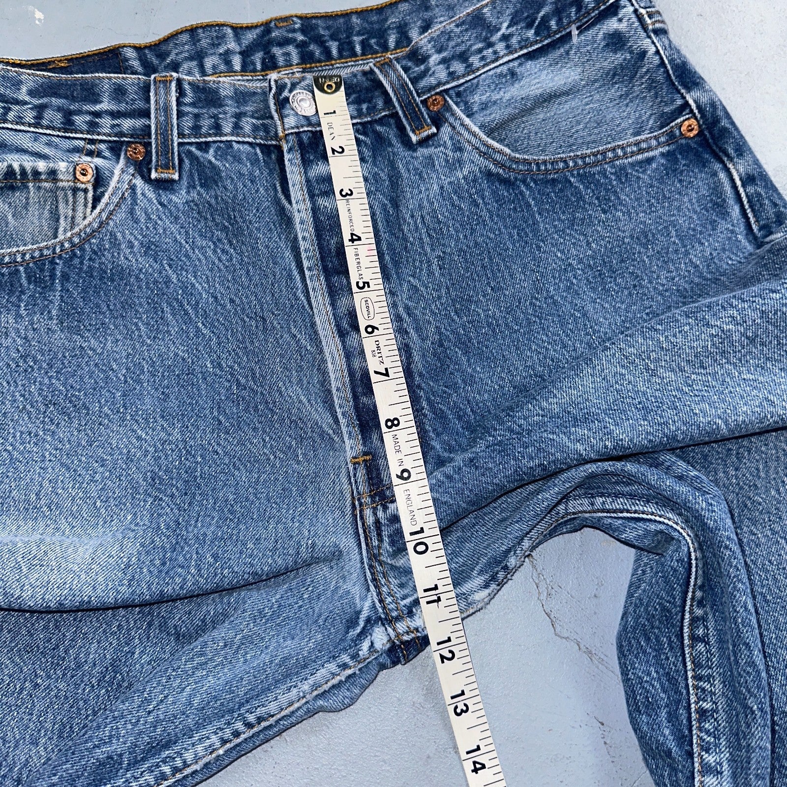 Levis 501 Vintage 90s USA XX Straight Leg Jeans Blue Med Wash 35x34 Act 32x30