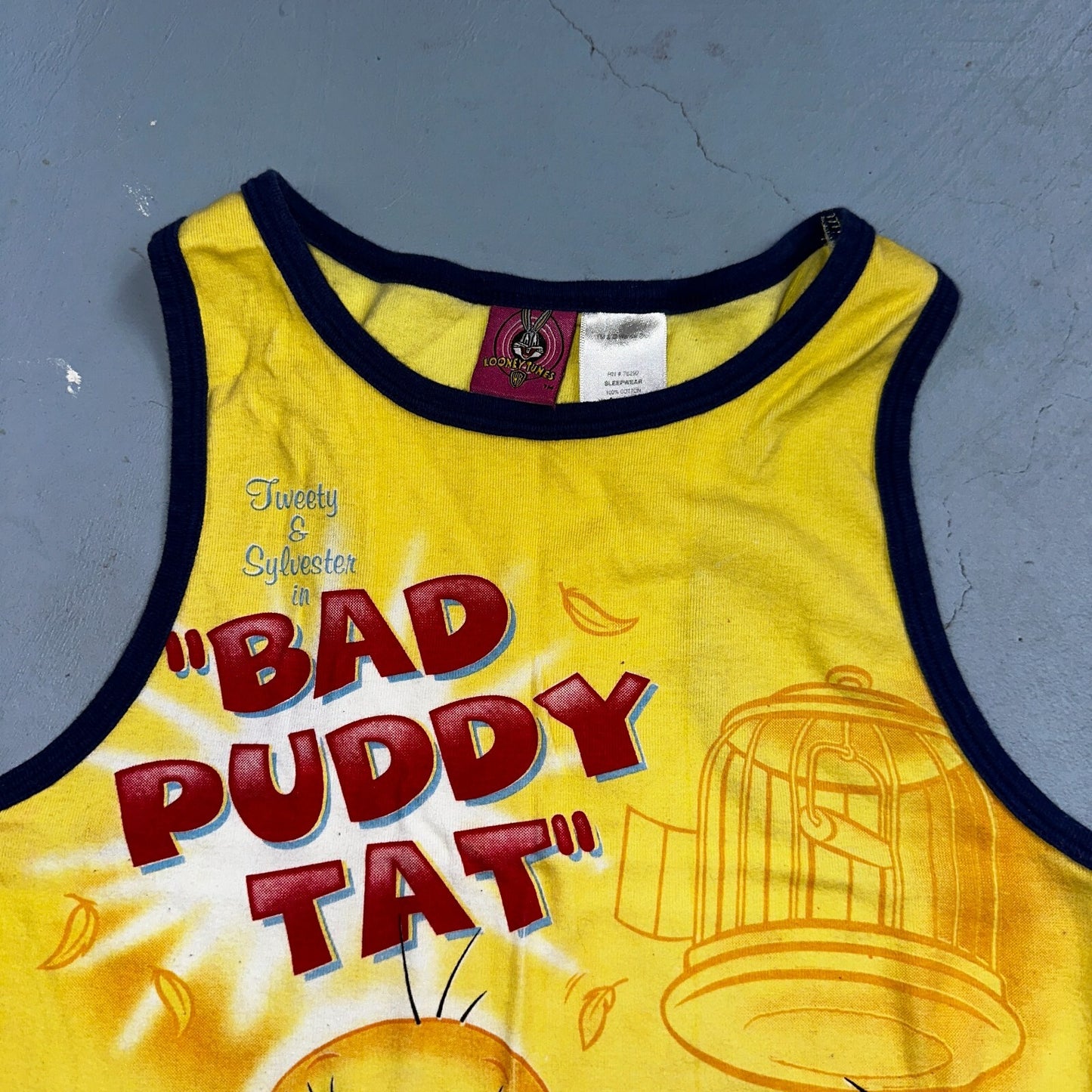 Warner Bros Looney Tunes VTG T Shirt Tank Top Womens XL Y2K Tweedy Bird Cute