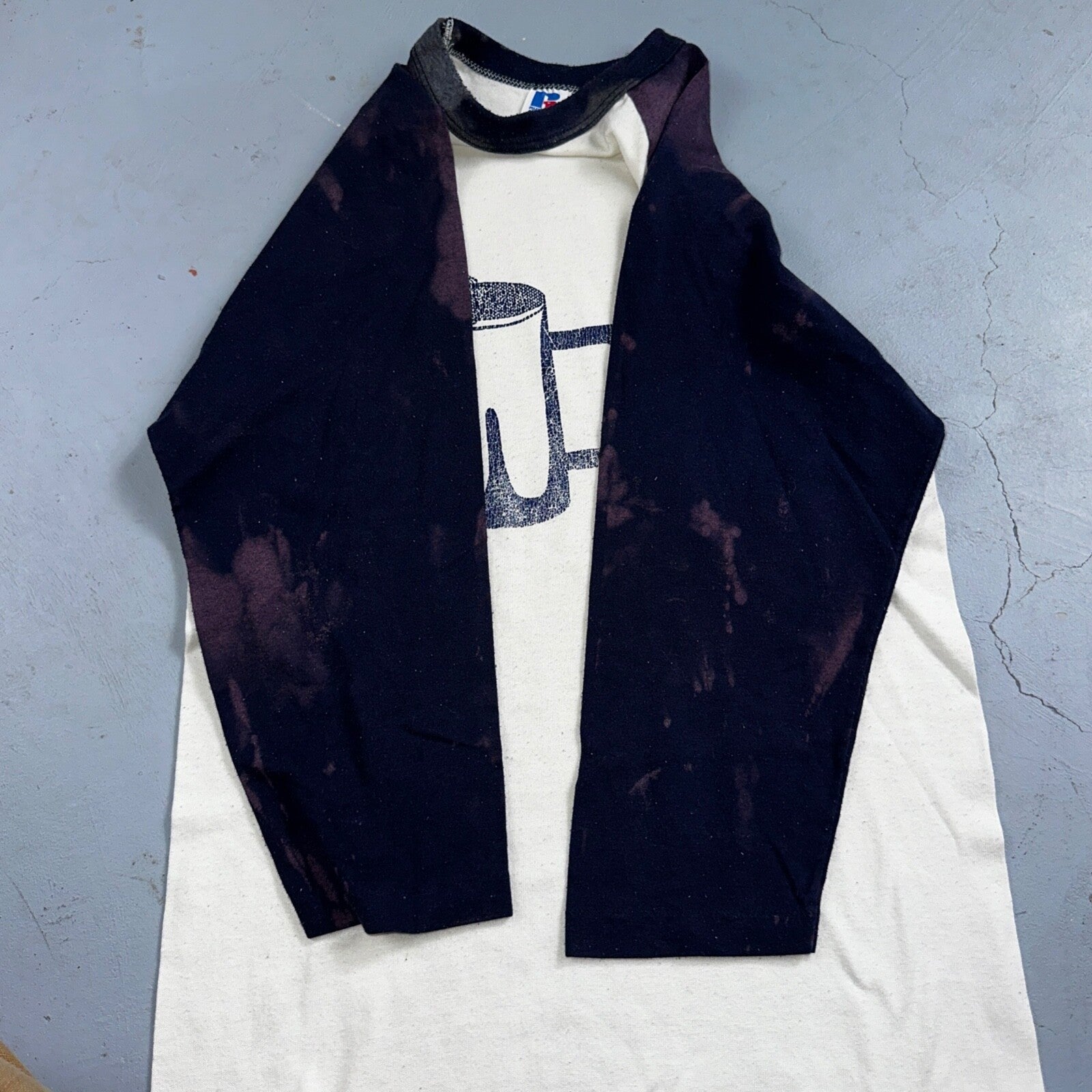 Beer Raglan 1980s VTG T Shirt Funny Bleached 80s Drinking Weird Graphic Cool