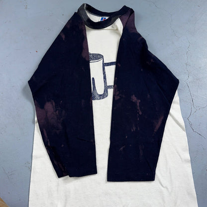 Beer Raglan 1980s VTG T Shirt Funny Bleached 80s Drinking Weird Graphic Cool